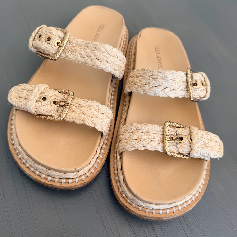 Ulla Johnson Cream Braided Sandals